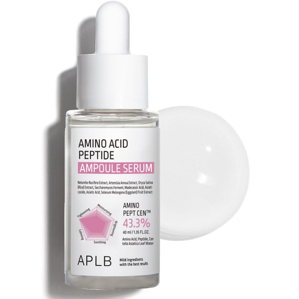 Apb Aplb Amino Acid Peptide Ampoule Serum | Amino Pept Cen 43.3% 1.35 Fl.oz/Korean Skincare Moisturize Wrinkle Care Elasticity Care Revitalize Fo