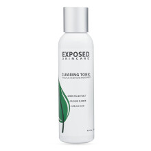 Exposed Skin Care Clearing Tonic Facial Toner with 1% Salicylic Acid and Witch Hazel for Acne Treatment - Pore Minimizing Toner to Prevent Breako