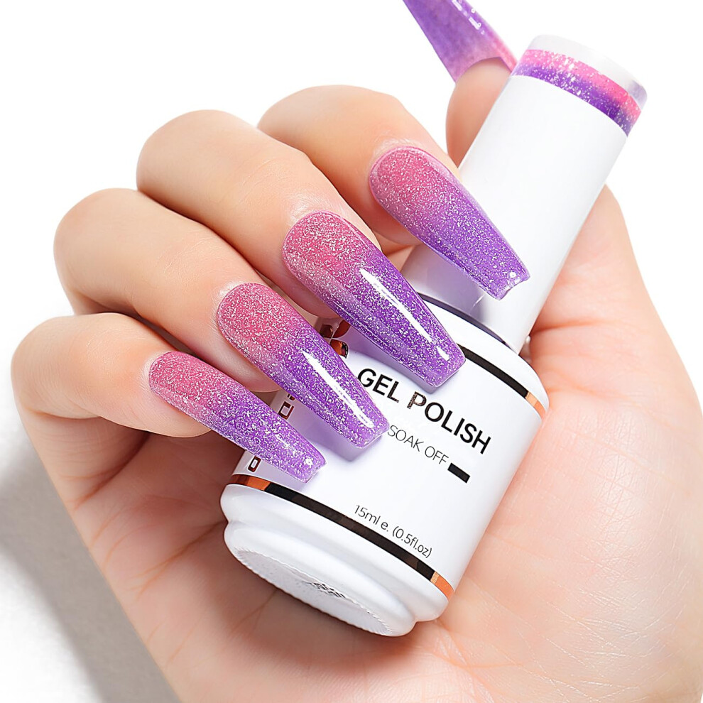 Nicedeco Hema Free Gel Nail Polish 1 Pcs 15Ml Cruelty Free Vegan Color Changing Gel Polish Soak Off Led U V Gel For Nail Art Manicure Salon Diy