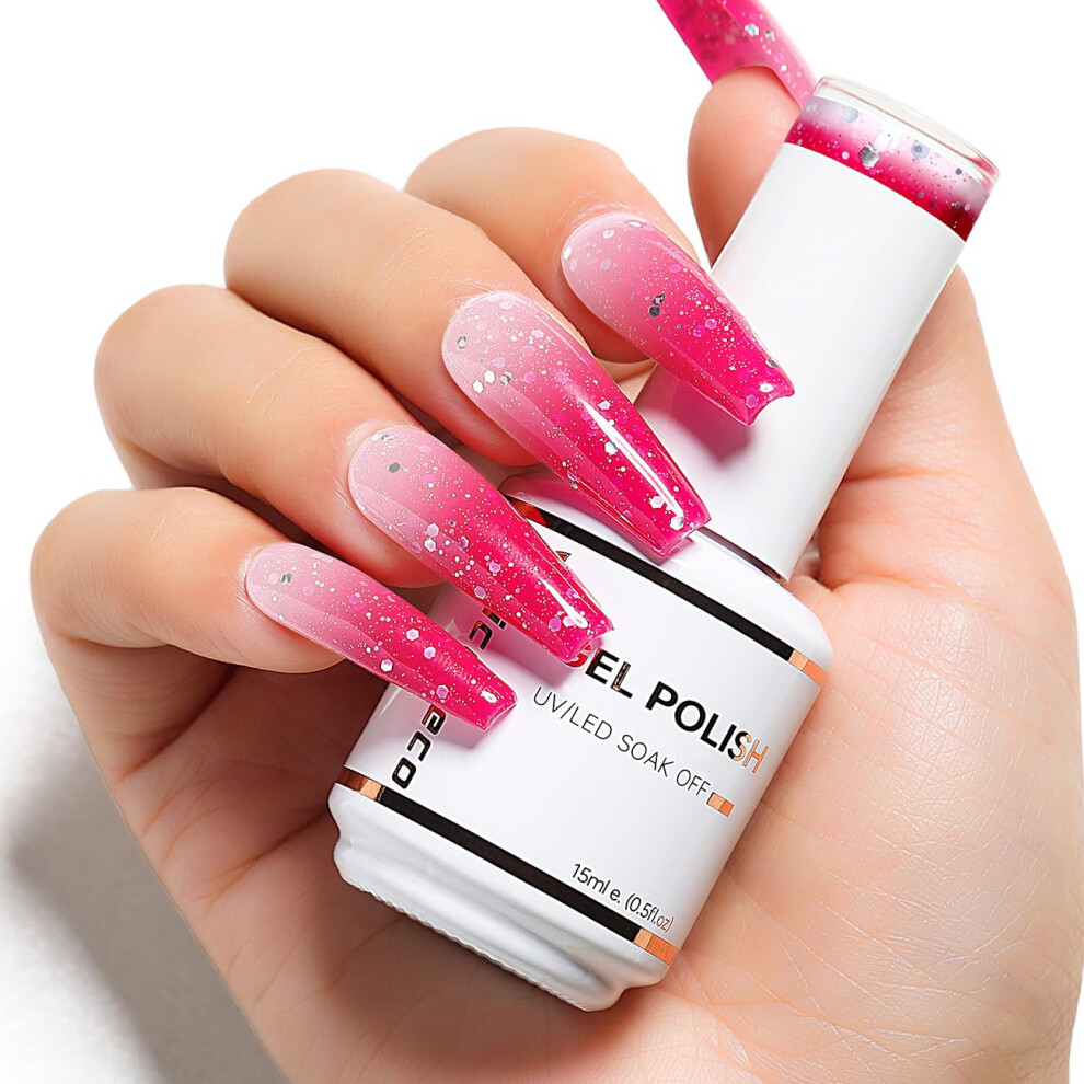 Nicedeco Hema Free Gel Nail Polish 1 Pcs 15Ml Cruelty Free Vegan Color Changing Gel Polish Soak Off Led U V Gel For Nail Art Manicure Salon Diy