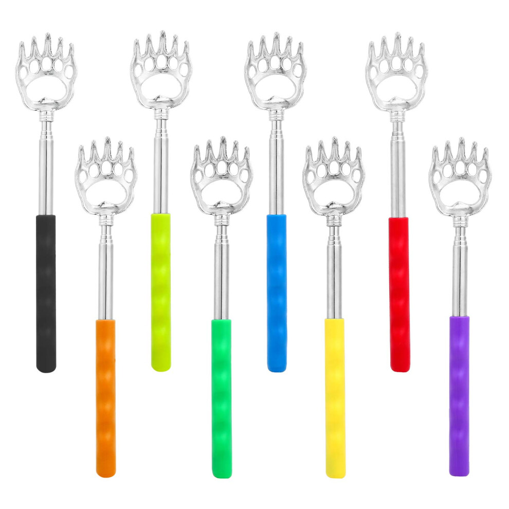 Ohuhu 8 Pack Back Scratcher: Extendable Telescopic Bear Claw Scratchers Back Itching Scalp Scratchers Portable Massager Hand Massage Tool With Ru