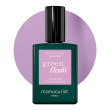 Manucurist Green Flash LED-geelikynsilakka Vegaaninen 12-vapaa kasvipohjainen (57%) geelilakka, valmistettu Ranskassa, 0,5 fl oz (LISA LILAS)