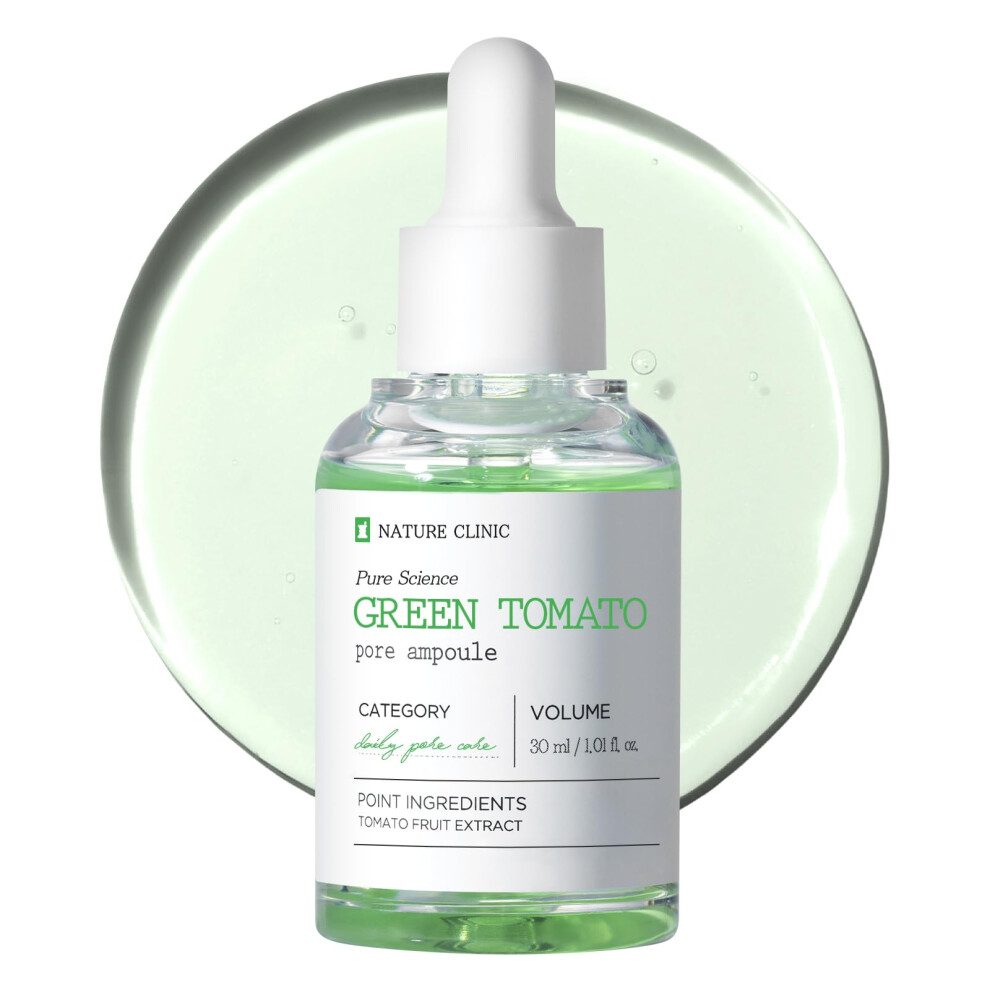 Tosowoong Green Tomato Pore Ampoule With Tomato Witch Hazel And Hyaluronic Acid For Face Moisturizer And Pore Minimizing Treatment Korean