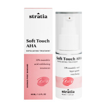 Stratia Soft Touch aha | 10% di acido mandelico siero esfoliante | Exfoliante facciale per linee sottili Blemishs di texture per la pelle | 1.3 fl oz