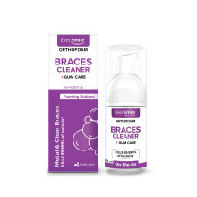 EverSmile OrthoFoam Braces Cleaner - Travel Size - Brushable Foam Whitens Teeth, Eliminates Bacteria, Fights Plaque and Bad Breath - Cleans Under Meta