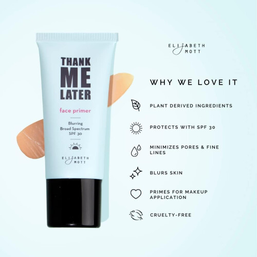 Elizabeth Mott Thank Me Later Blurring Face Primer SPF 30 - Lichtgewicht, Hydraterende Make-up Primer 2