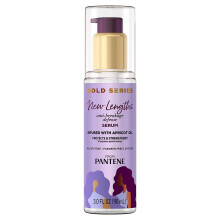 Pantene Gold Series New Lengths Anti-Breakage Defense Serum  Infused with Apricot Oil  Protects & Strengthens  for Natural  Textured  Curly  Coil