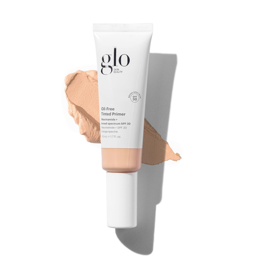Glo Skin Beauty Oil-Free Tinted Primer SPF 30 (Light) 1.7 oz - Mineral Makeup for Face 4-in-1 Foundation Primer Sheer Coverage Skincare & Sun
