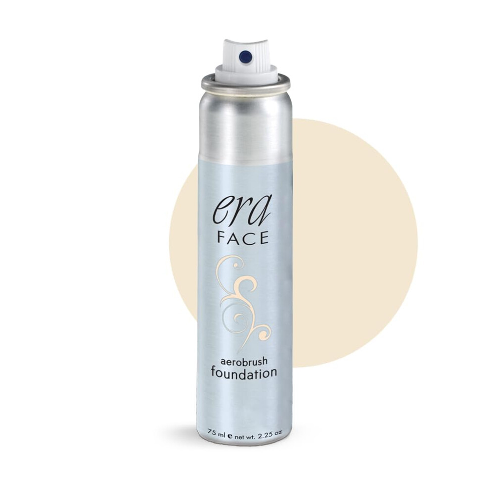 Era Beauty Ivory Era Face Spray Makeup (R2 2.25 Oz) - Airbrush Foundation Everyday Buildable Professional Spray On Cosmetics By