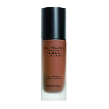 bareMinerals Original Pure Serum Radiant Natural Liquid Foundation Mineral FPS 20 Hidratante Tonalidade da Pele Acabamento Orvalhado Leve Cobertu