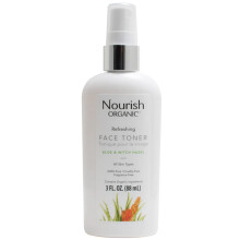 Nourish Organic | Uppfriskande Hudtoner - Aloe & Trollhassel | GMO-Fri, Djurvänlig, 100% Vegansk (3oz)