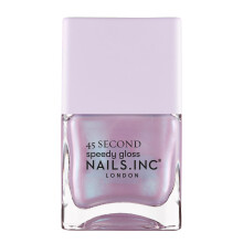 Nails Inc 45 Second Speedy Gloss Lana Lilac Shimmer Metallic No Chip Pitkäkestoinen Quick Dry Air Dry Ammattimaiset manikyyrit ja pedikyyrit Sormen-