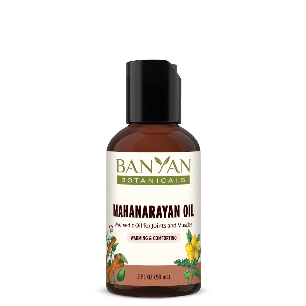Banyan Botanicals Mahanarayan Oil - 99% Organic Ayurvedic Massage Oil - Penetrating Herbal Oil Used To Warm Comfort And Soothe Joints And Muscl