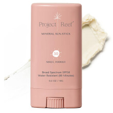 Project Reef SPF 50 Sheer Mineral Sunscreen Stick - Vegan  Reef Safe  Non-Nano Zinc  Face Sunblock Stick  No White Residue  Ideal for Travel & Ki