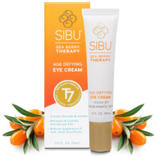 sibu Age-Defying Eye Cream gjord med premium Himalaya havtorn och hyaluronsyra (0,5 oz) - Jmnar ut gonrynkor och minskar svullnader