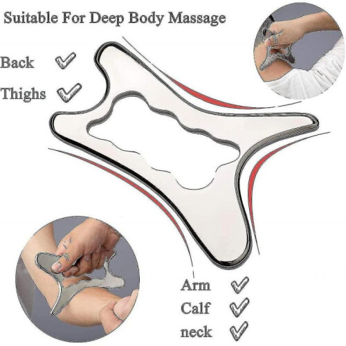 Gua Sha Massager Stainless Steel Scraping Tool Physical Therapy Body Massager 1