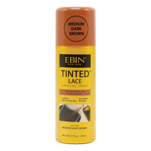Spray in pizzo colorato - marrone scuro medio 2.7fl.oz/80ml | Finitura naturale a seta di pizzo senza fluide per le parrucche anteriori in pizzo