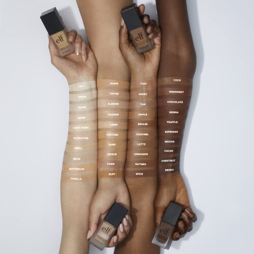 e.l.f. e.l.f. Flawless Finish Foundation, Lichtgewicht & Medium Coverage, Semi-Matte Afwerking, Chocolade, 0.68 Fl Oz (20mL) 2