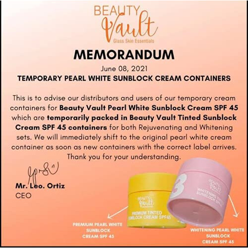 Beauty Vault Maintenance Set with Pearl Sunblock (New Packaging) 2