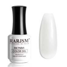 RARJSM Milky White Geelkynsilakka Glitter Hopea Shimmer Pigment Jelly Cream Valkoinen Nude Geelilakka Neutraali Väri 15ml Sparkle Natural Color Imety