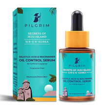 Pilgrim Koreanskie serum kontrolujace olej | Wzbogacony kwasem salicylowym i niacynamidem | Zluszczajace serum do twarzy | Wyeliminuj martwe kom