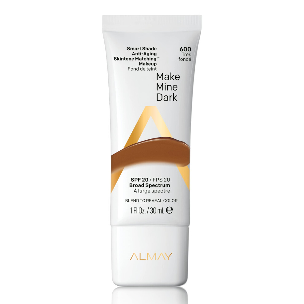 Almay Smart Shade Anti-Aging Skintone Matching Makeup Hypoallergenic Cruelty Free Oil Free -Fragrance Free Dermatologist Tested Foundation w