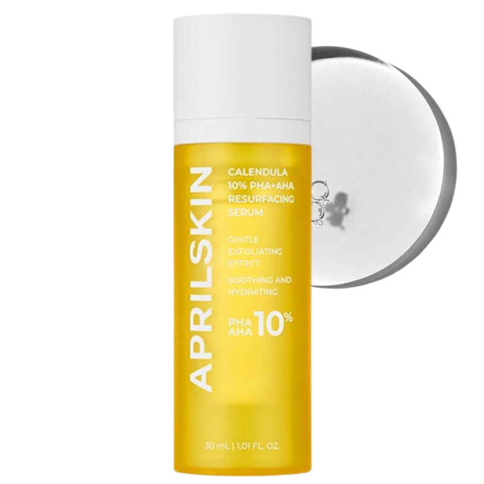 Aprilskin Calendula10% Pha+Aha Resurfacing Serum | Vegan Cruelty-Free | Dry Sensitive Acne-Prone Skin
