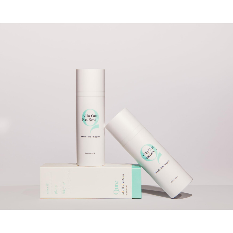 Qure All In One Hyaluronic Acid Serum For Face Facial Serum With Niacinamides Retinol Lactic & Mandelic Acid Bakuchiol Peptides & Vitamin C