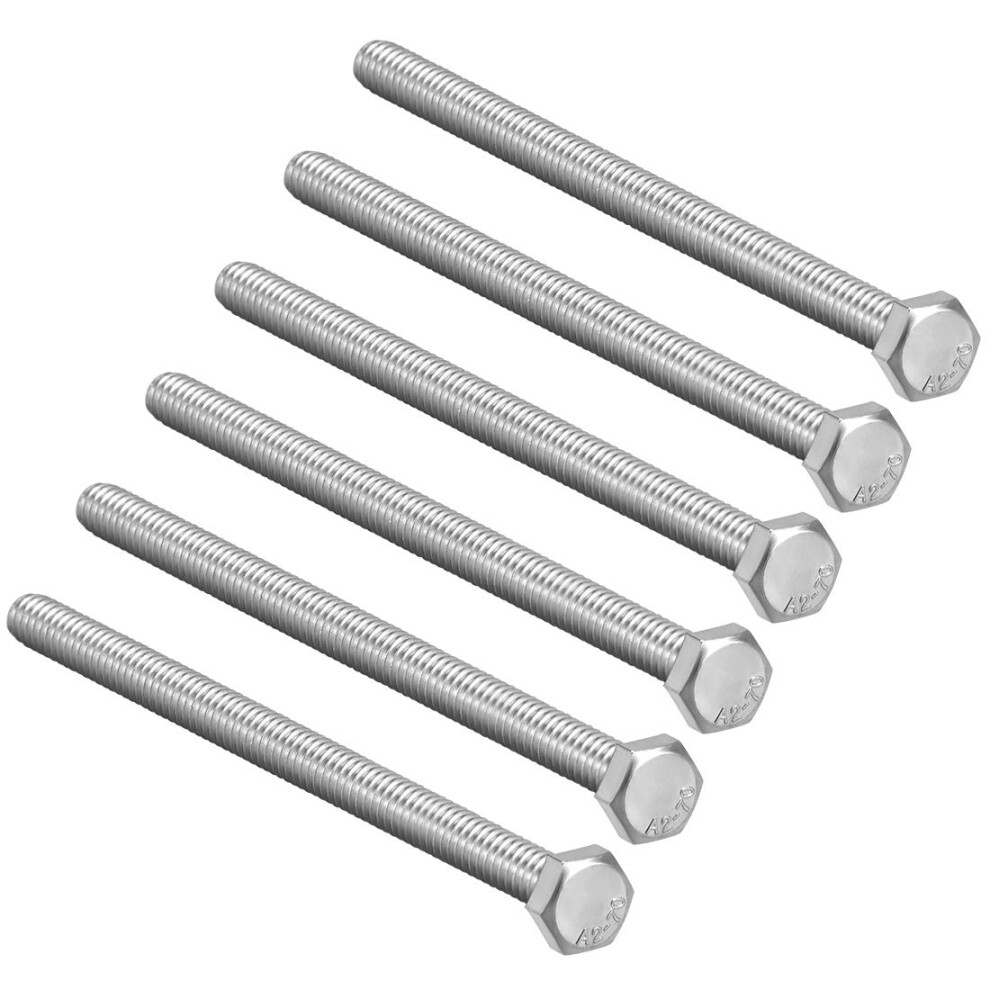 M8x150mm Hex Bolts 304 Stainless Steel Hexagon Screw Bolt 6Pcs 940534653993