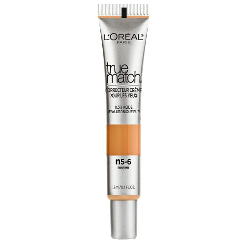 L’Oréal Paris L'Oréal Paris True Match Oogcrème als Concealer, 0.5% hyaluronzuur, Medium N5-6, 0.4 fl. oz. 1