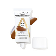 Almay Anti-Aging Foundation Smart Shade Gesichts-Make-up mit Hyaluronsure, Niacinamid, Vitamin C und E, hypoallergen, frei von Duftstoffen, 800 Deep