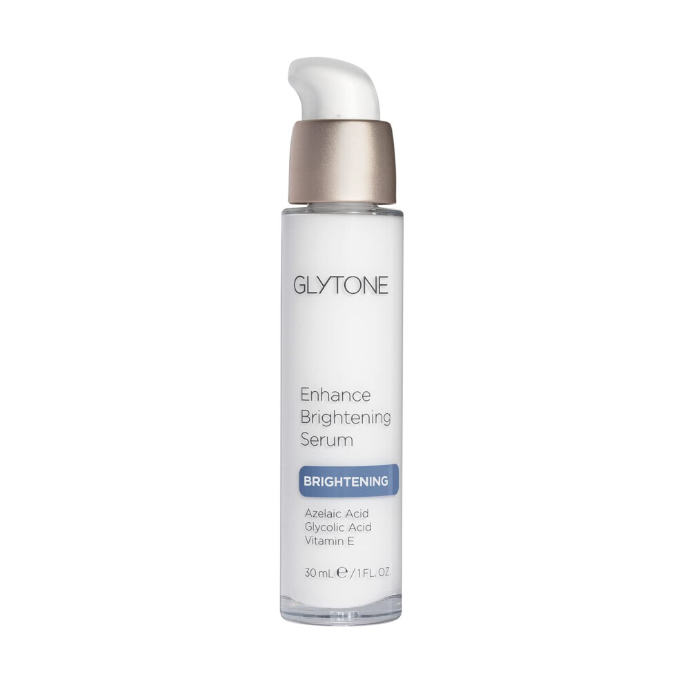 Glytone Enhance Brightening Serum - Hyaluronic Acid 1.7 Free Acid Value Glycolic Acid 8% Azelaic Acid - Visbily Reduce Discoloration - 1 Fl. Oz