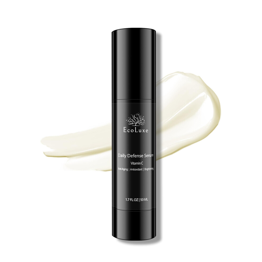 Ecoluxe Daily Defense Serum - Vitamin C - Correcting Complex For Anti Aging Antioxidant And Brightening To Evenly Tone And Smooth Your Face.