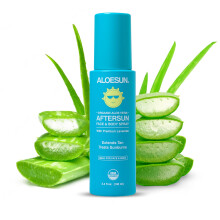 ALOESUN After Sun Spray | Biologische Aloë Vera voor Zonnebrandverlichting met Lavendelolie