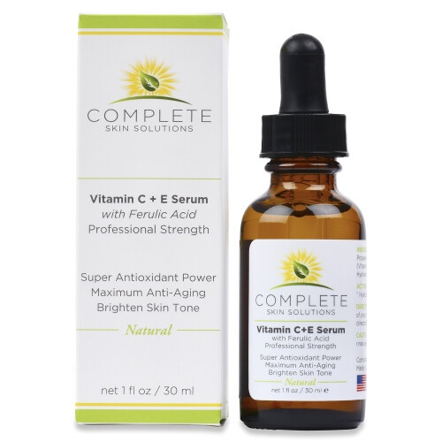 Siero naturale di vitamina C e con acido ferulico e ialuronico 1 oz 1