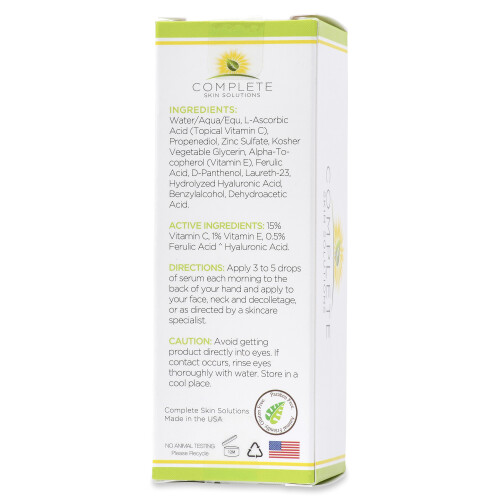 Siero naturale di vitamina C e con acido ferulico e ialuronico 1 oz 2