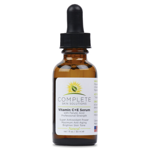 Siero naturale di vitamina C e con acido ferulico e ialuronico 1 oz