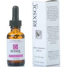 REXSOL 20% Vitamin C Serum Anti-wrinkle Firming | With Hyaluronic acid | Dark Circle & Sun Damage Corrector | Effectively minimizes the appearance of