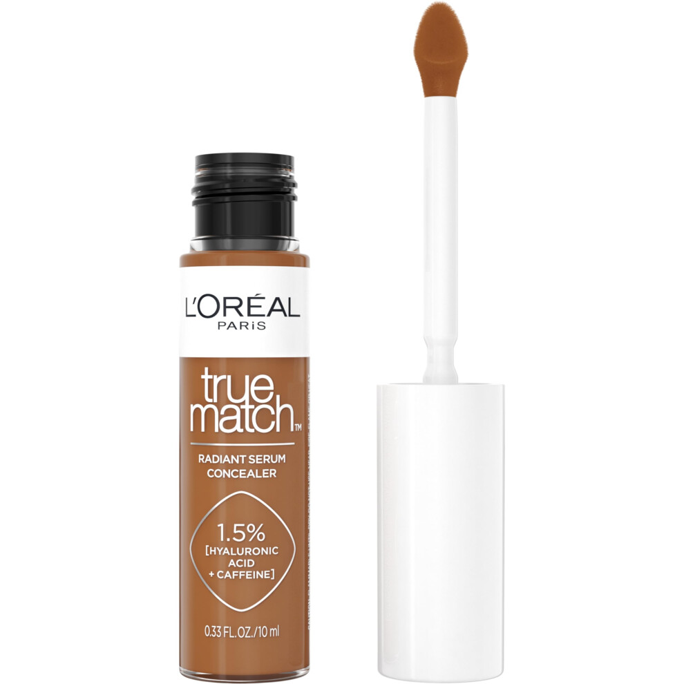 New L’oréal Paris L'oreal Paris True Match Radiant Serum Concealer Brightening Under Eye Concealer Make Up With 1.5% Hyaluronic Acid And Caffeine W9.5 0.33 Oz Dark 0071249684801