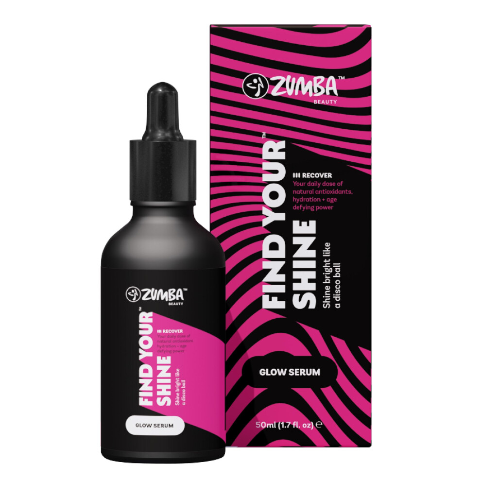 ZUMBA Glow Serum for Face - Vitamin B3/E + Hyaluronic Acid - Hydrating Face Serum & Skin Brightening Serum - Non-Comedogenic Post-Workout Natural