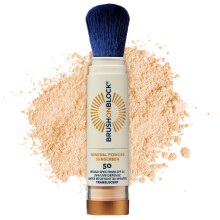 Spazzola sul blocco SPF 50 polvere minerale PROCESSO SULLO SUL TRIDUCENTE SPETTRUM APPITRO Acqua Resistente alla protezione del viso per tutti i toni