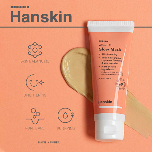 Hanskin, Vitamin-C-Glow-Behandlungsmaske, 2,36 fl oz (70 ml) 1