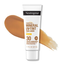 Neutrogena Purescreen+ tonad solkrm fr ansikte med SPF 30 bredspektrum mineralsolkrm med zinkoxid och E-vitamin Vattenbestndig doftfri Medium