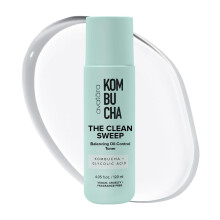 Avatara  Kombucha The Clean Sweep Gesichtswasser, Glykolsure-Toner fr das Gesicht, Gesichtspeeling mit Hamamelis und Bakuchiol, beruhigender Poren