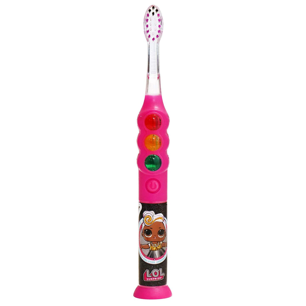 Firefly Ready Go Light Up Timer Toothbrush L.O.L. Surprise! Premium Soft Bristles 1 Minute Timer Less Mess Suction Cup Battery Included Eas