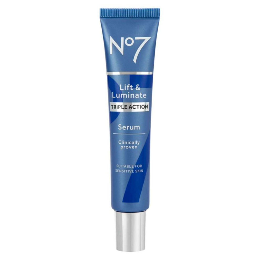 No7 Lift & Luminate Triple Action Face Serum - Collagen Peptide Anti-Wrinkle Serum + Brightening Emblica & Vitamin C Face Serum + Pro Retinol Ski