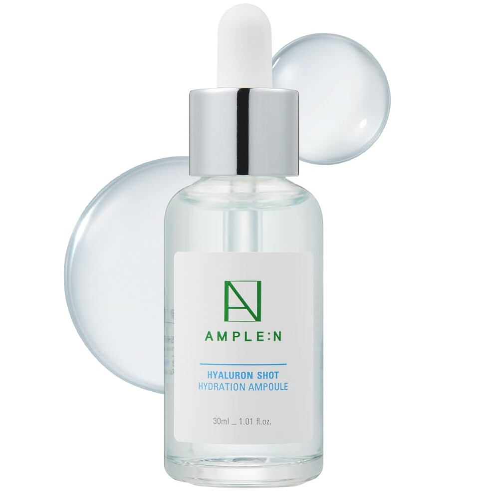 Cor?Na Ample:n Hyaluron Shot Hydration Serum - Plumping Face Serum With Hyaluronic Acid And Xylitol - Ultra Hydrating Moisturizer To Reduce Wrinkles And