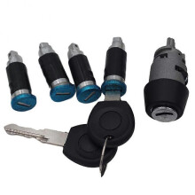 1 Set Ignition Switch 4 Door Lock Barrel 2 Keys 701837205 for T4 Caravelle Mk Iv 1990-2003 Transporter Double Barn Doors