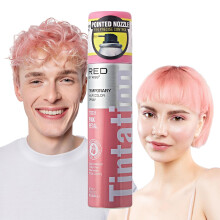 Red By Kiss Tymczasowa farba do wlosw w sprayu Szybkoschnacy i odporny na rozmazywanie spray do stylizacji na imprezy Szybkoschnacy (rzowy platek)