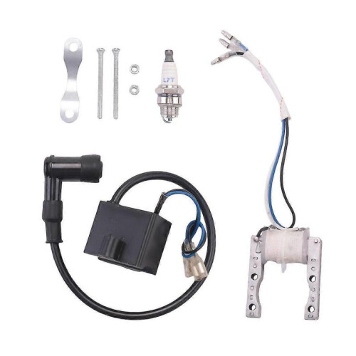 Engine Ignition Coil Stator Coil Spark Plug Kit for 2 Stroke 49cc 50cc 60cc 80cc Motor Bike Bicycle 2